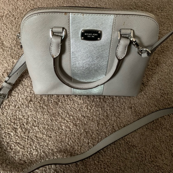 Michael Kors Medium Size Stripe Color Block Crossbody Purse Satchel Bag - Picture 2 of 9